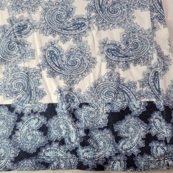 Talbots Women Blue Paisley Print Casual Cotton Blend 3/4 Sleeve Top Size M - Picture 8 of 8